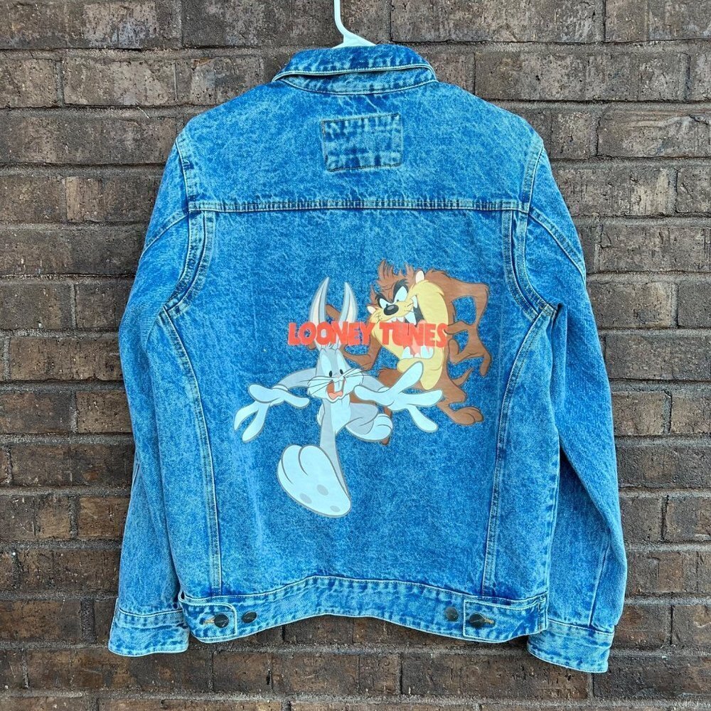 Men’s Members Only Looney Tunes Denim Jacket Sz M - Picture 5 of 6